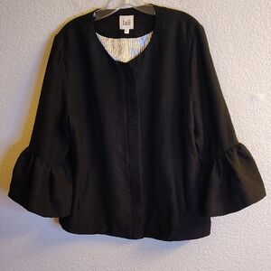 Luii Black Flared Sleeve Jacket